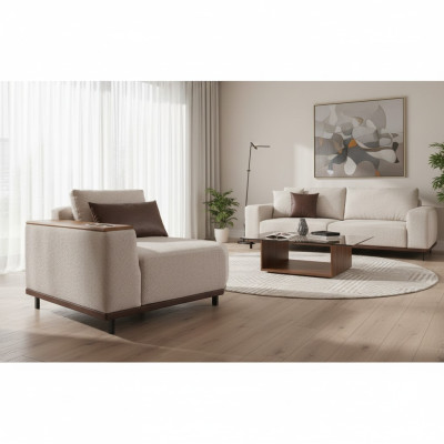 Luxurious L-shaped corner sofa with music system upholstered living room sofas