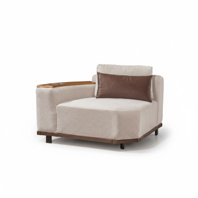 Luxurious L-shaped corner sofa with music system upholstered living room sofas