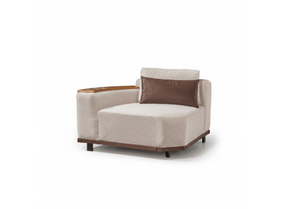 Luxurious L-shaped corner sofa with music system upholstered living room sofas