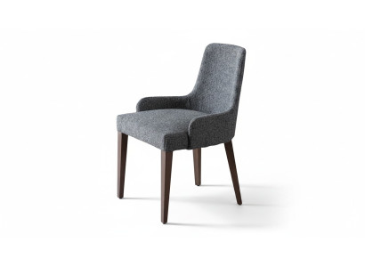 Exclusive gray chair with wood brown leg design dining room novelty