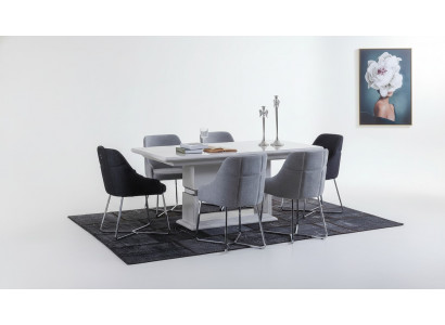 Exclusive dining room set consists of a 7-piece dining table and 6x new chairs.