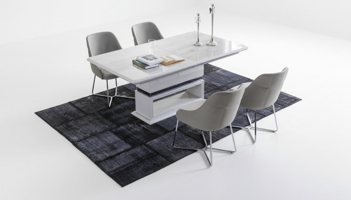 Modern dining room set consists of 5-piece dining table and 4x chairs novelty.