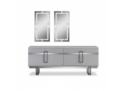 Novelty dining room set consists of 3 pieces: modern sideboard and 2 mirrors.