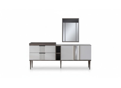 Luxury Dining Room Set Exclusive Sideboard with 2x Mirror Set Novelty