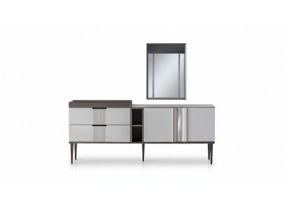 Luxury Dining Room Set Exclusive Sideboard with 2x Mirror Set Novelty