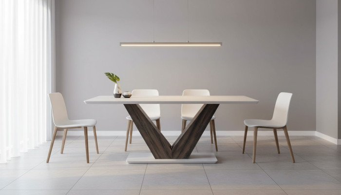 Designer dining table modern furniture in dining room white exclusive novelty