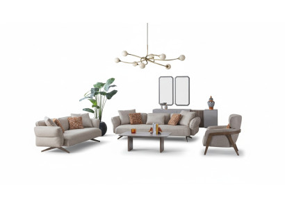 Luxury Modern Living Room Set 4-piece 4+3 Seater Armchair and Coffee Table New