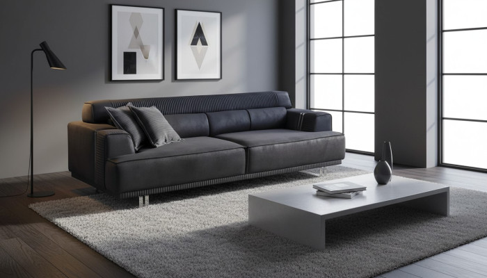 Sofa 3-seater modern furniture white living room luxury designer 235cm furnishing