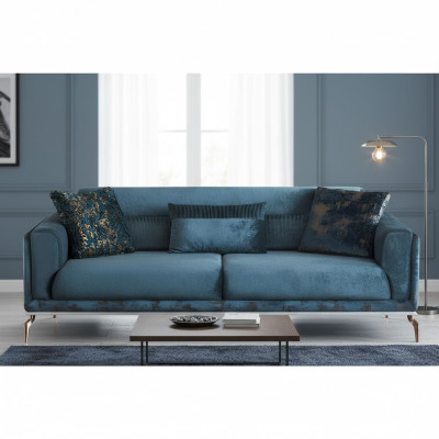 Modern sofa 3-seater luxury green design furniture in living room couches 235cm