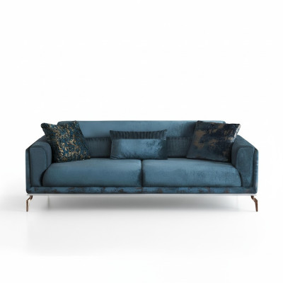 Modern sofa 3-seater luxury green design furniture in living room couches 235cm