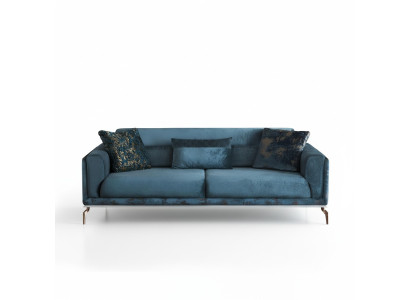 Modern sofa 3-seater luxury green design furniture in living room couches 235cm