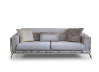 Modern sofa 3-seater furniture white color in living room luxury novelty