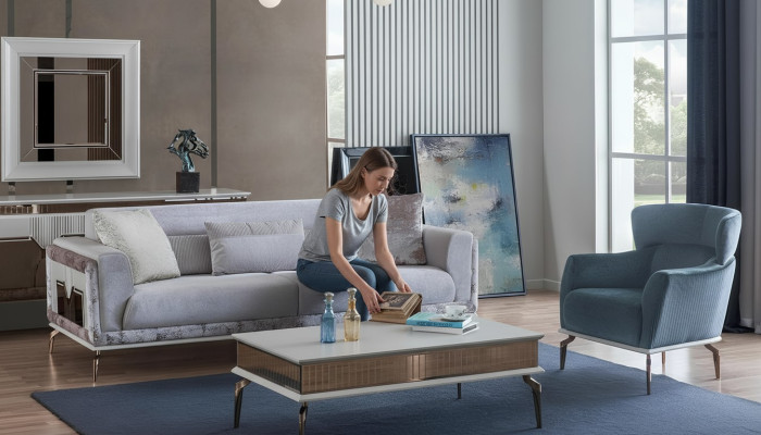 Living room set, suite group, furnishings, sofa, couches, coffee table, 3-piece.
