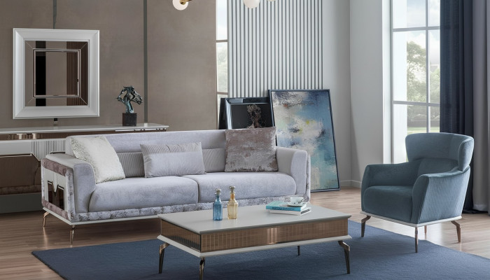 Living room set, suite group, furnishings, sofa, couches, coffee table, 3-piece.