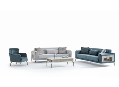 Designer sofa set 4 piece. Couch sofa set 3 seater armchair coffee table