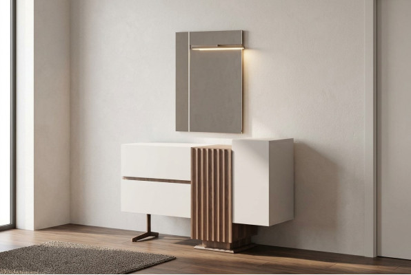 Modern dressing table gray bedroom furniture dressing table with mirror