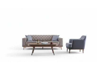 Luxury Modern Living Room Set 4-piece. 4-seater Armchair Coffee Table Furniture New