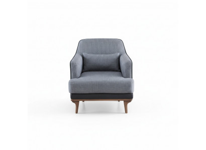 Modern grey armchair living room seating textile design furniture single-seater