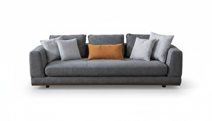 Sofa 3 Seater Modern Furniture White Living Room Luxury 243cm Three-Seater