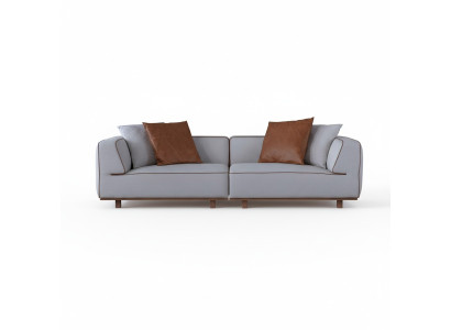 Sofa 4-seater design sofas upholstery gray fabric relax seat furniture 272cm xl