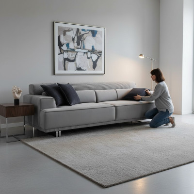 Sofa 3-seater modern furniture gray living room luxury furnishings 235cm