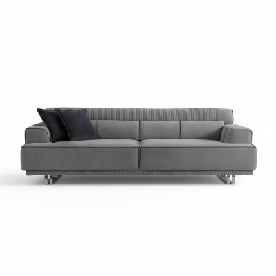 Sofa 3-seater modern furniture gray living room luxury furnishings 235cm
