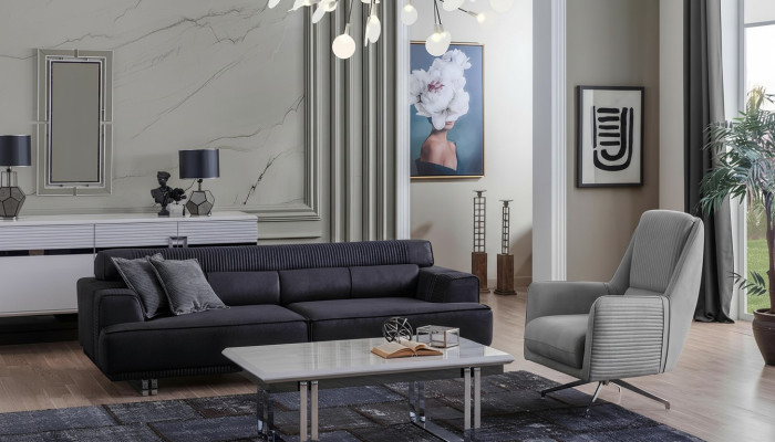 Sofa set 3-seater and armchair designer furniture living room couch furniture