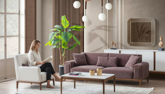 Living Room Set 3+1 Seater Coffee Table Sofa Suite Armchair Modern Design