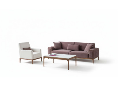 Living Room Set 3+1 Seater Coffee Table Sofa Suite Armchair Modern Design