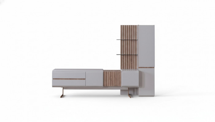 Exclusive living room set, 2-piece, TV stand, cabinet, shelf, shelves, furniture