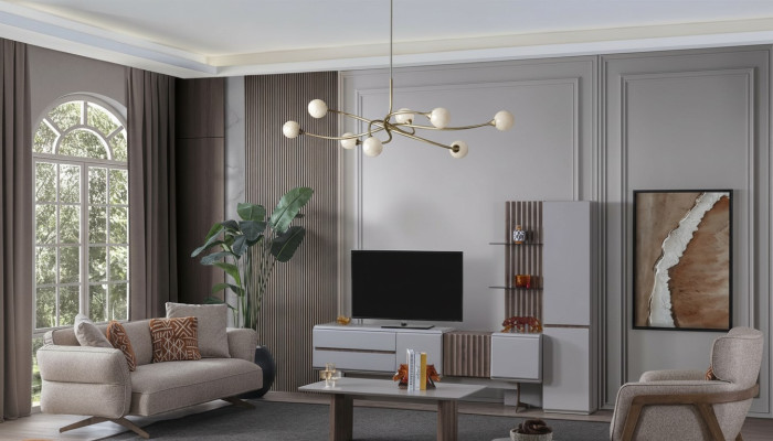 Living room set furnishing complete room furniture sofa couch set 5-piece.
