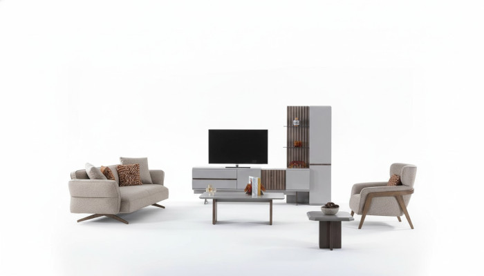 Living room set furnishing complete room furniture sofa couch set 5-piece.