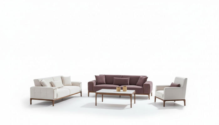 Sofa set 3+3+1 seater + coffee table 4-piece set upholstered furniture sofa couch