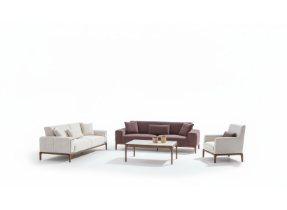 Sofa set 3+3+1 seater + coffee table 4-piece set upholstered furniture sofa couch