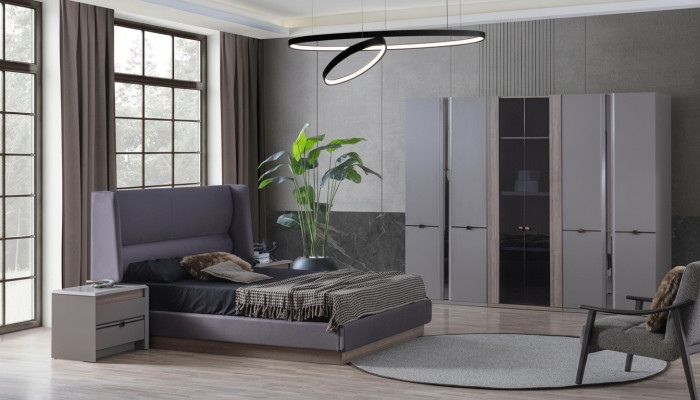 Bedroom set bed wardrobes wardrobe beds 2x nightstands 4-piece set.