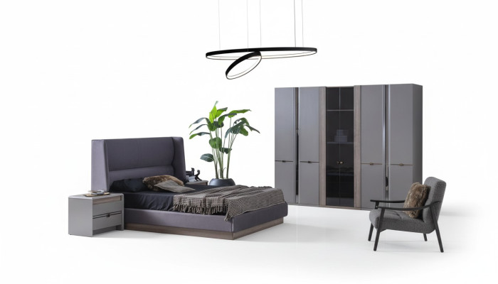 Bedroom set bed wardrobes wardrobe beds 2x nightstands 4-piece set.