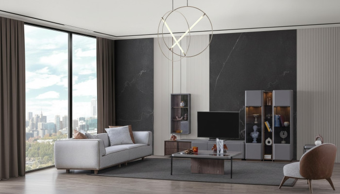 Designer Living Room Set 7-piece. Modern Living Room Walls Wardrobe