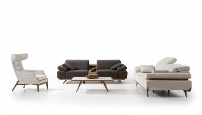 Two-tone living room sofa set modern 3+2 seater luxury armchair