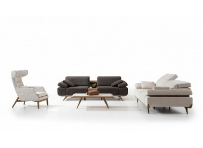 Two-tone living room sofa set modern 3+2 seater luxury armchair