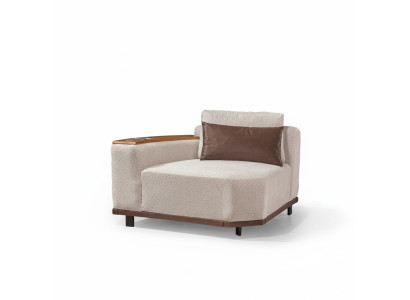 Exclusive Beige L-Shaped Corner Sofa Living Room Corner Couch Upholstered Sofas New