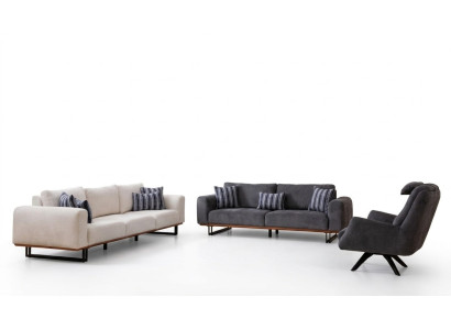 Design sofa set living room set modern suites 4+3+1 seat 3-piece.