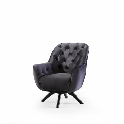 Modern black armchair living room textile luxury design furniture