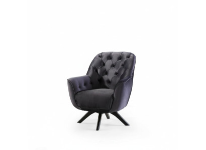 Modern black armchair living room textile luxury design furniture