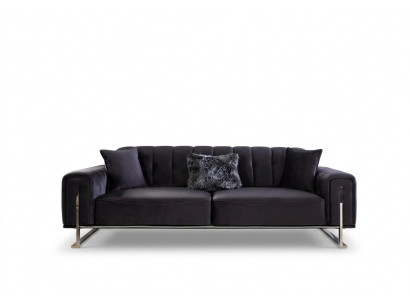 Designer sofa 3-seater modern furniture black 240cm big XXL living room