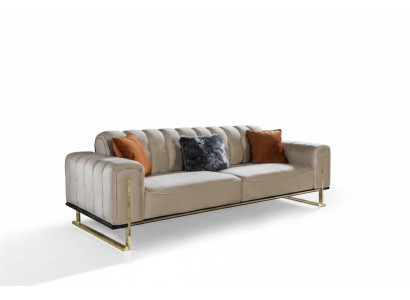Sofa 3-seater modern furniture beige color living room luxury couches 240cm