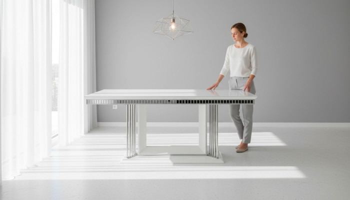 Exclusive designer dining table modern furniture in dining room white table 200x100