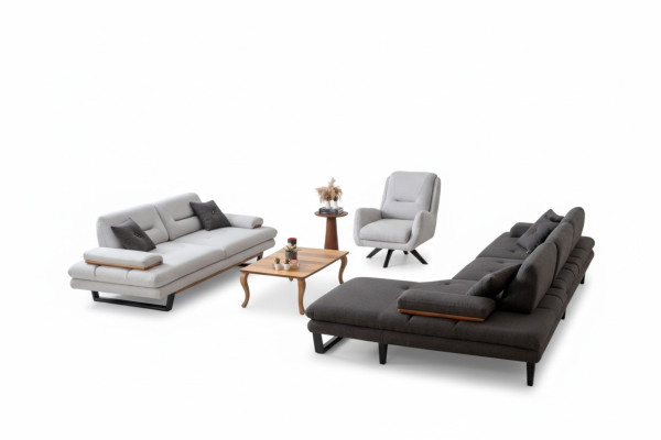 Modern sofa set 3 + 1 seater and L-shaped corner sofa designer furniture new