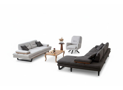 Modern sofa set 3 + 1 seater and L-shaped corner sofa designer furniture new