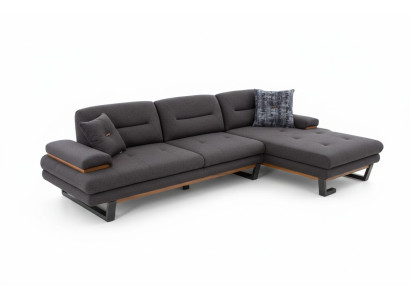 Style L-shaped sofa in gray luxury for living room designer corner suite couches