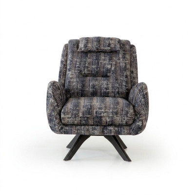 Armchair Modern Gray Living Room Seating Textile Luxury Design Furniture Lounge Club